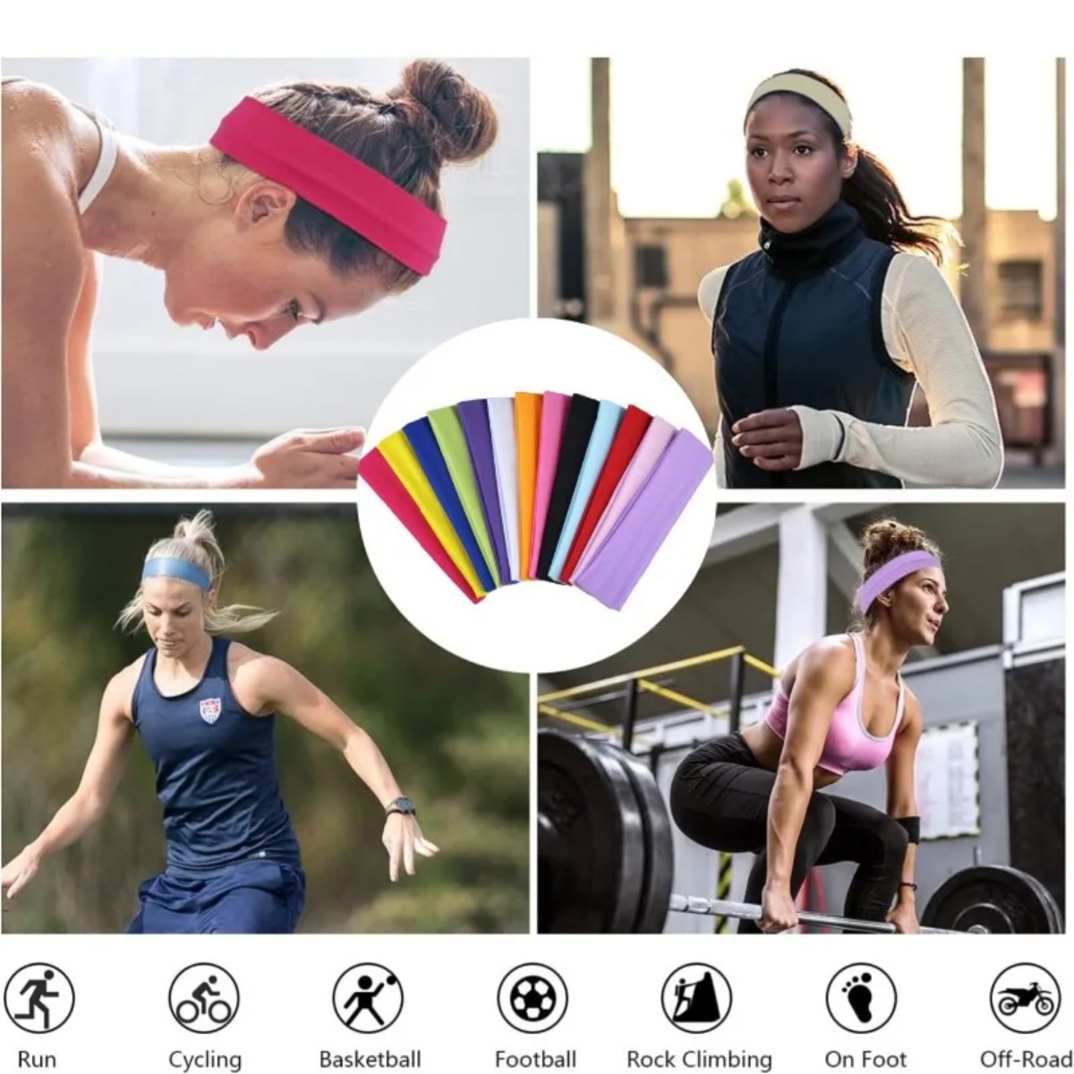 Men'S Yoga Accessories - ربطات شعر رياضية مرنة بألوان الماكارون