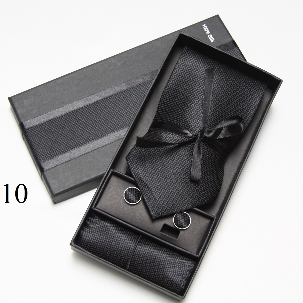 طقم ربطة عنق صلبة مع علبة، أزر - مراجعة Cufflink Box Set وسعره