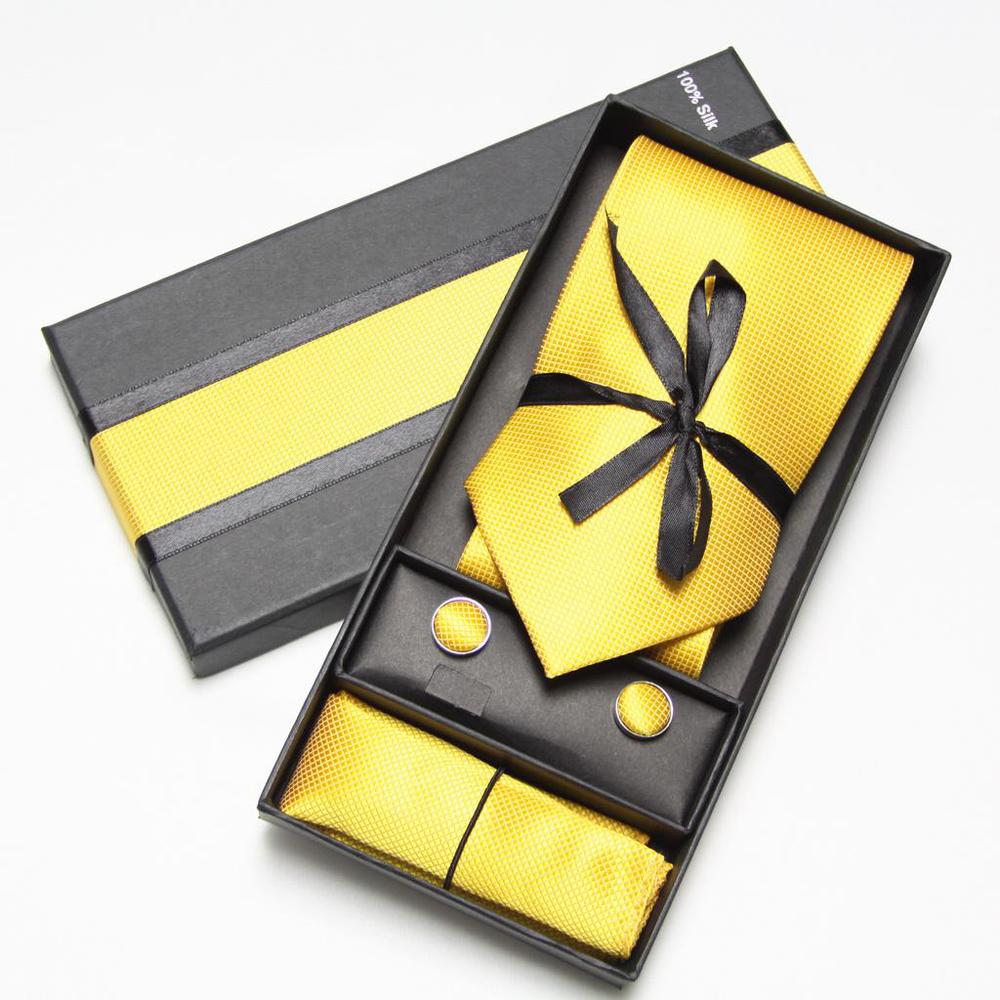 طقم ربطة عنق صلبة مع علبة، أزر - مراجعة Cufflink Box Set وسعره