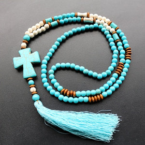 قلادة بوهيمية بتصميم الصليب وا - مراجعة Men'S Vacation Accessories وسعره