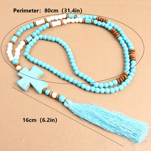 قلادة بوهيمية بتصميم الصليب وا - مراجعة Men'S Vacation Accessories وسعره