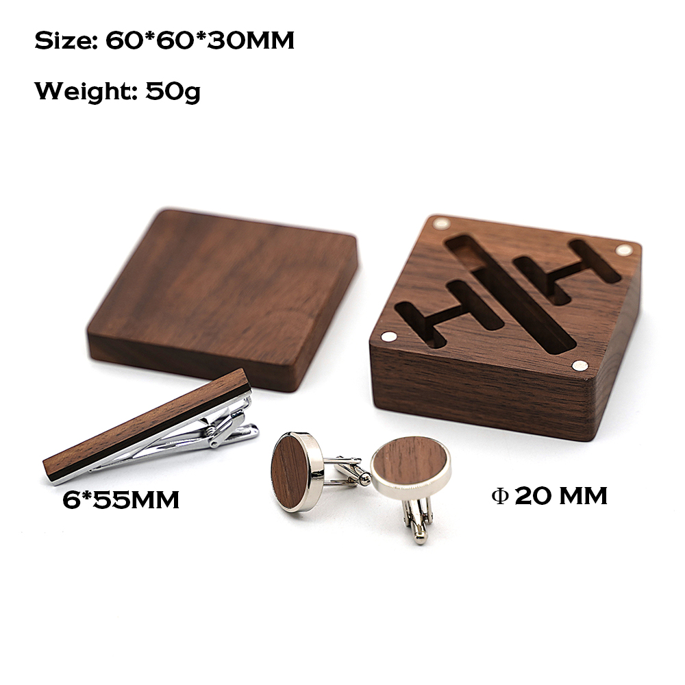 مجموعة إكسسوارات العريس الخشبي - مراجعة Cufflink Box Set وسعره