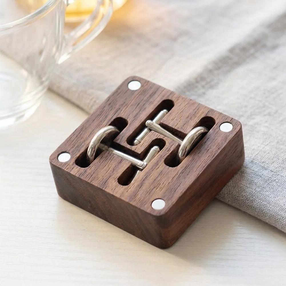 صندوق أزرار أكمام من خشب الجوز - مراجعة Cufflink Box Set وسعره