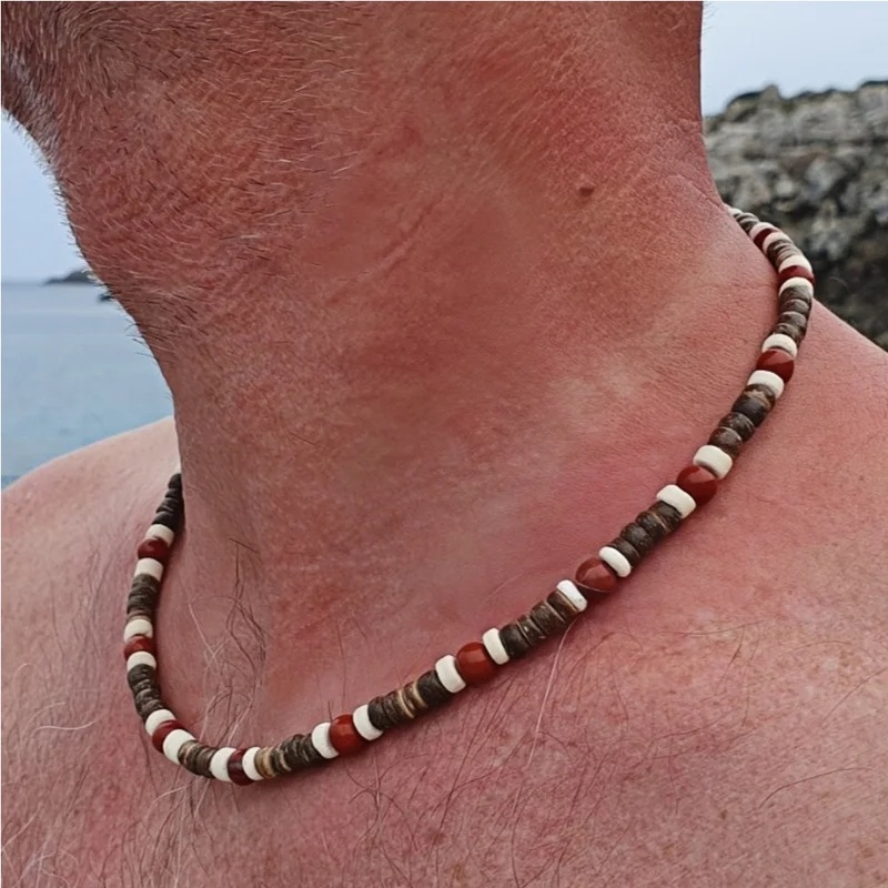 قلادة خرز خشبية بوهيمية للرجال - مراجعة Men'S Vacation Accessories وسعره