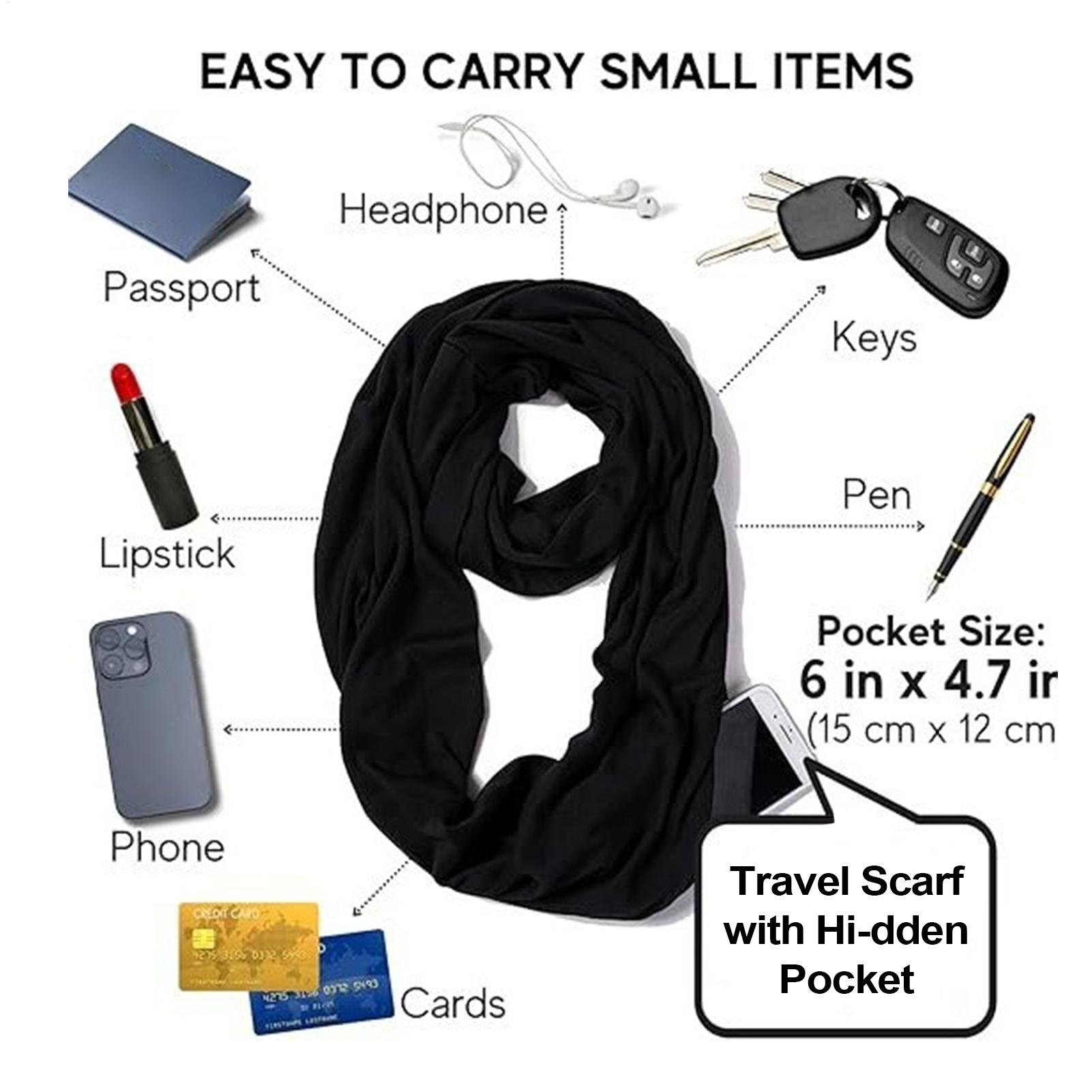شال للسفر وشاح للرقبة مع جيب ب - مراجعة Men'S Vacation Accessories وسعره