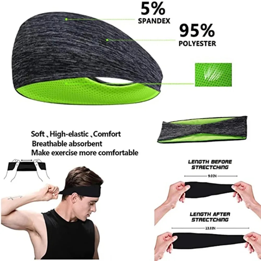3 قطع من عصابات الرأس الرياضية - مراجعة Men'S Yoga Accessories وسعره